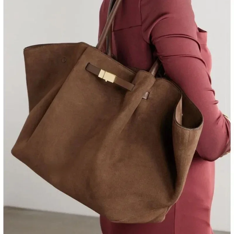 shoulder bag ladies handbag underarm bag Autumn and Winter Suede Frosted Tote Bag Commuting Retro One-shoulder Hand-held Armpit Bag for Women