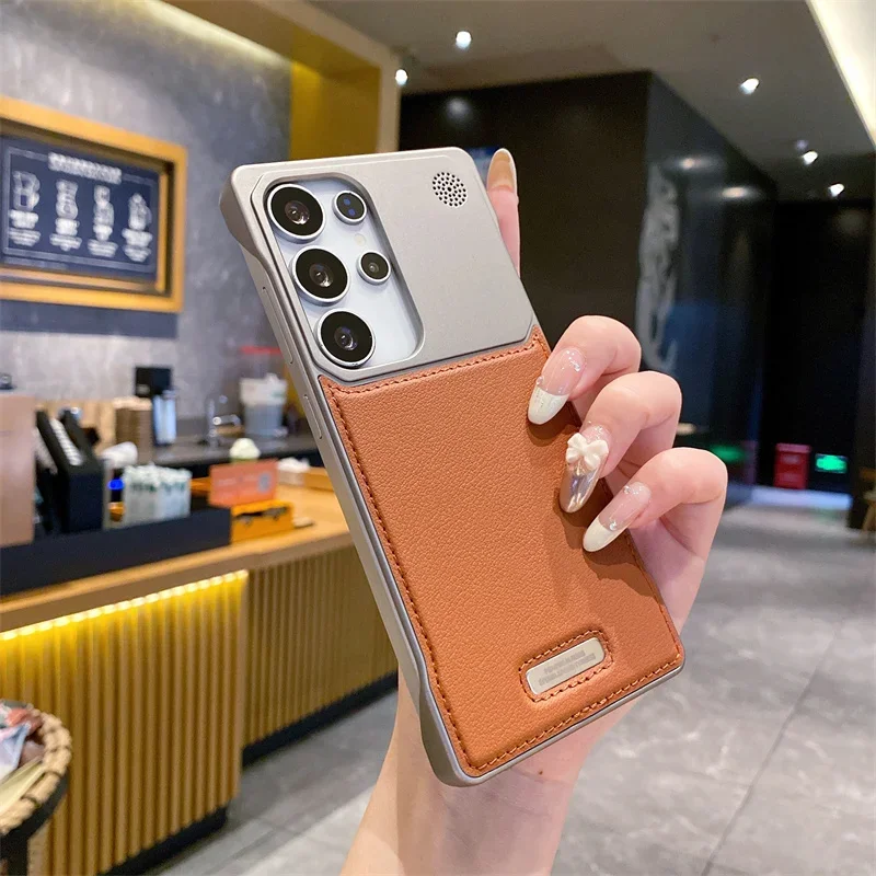 Magnetic PU Leather Aromatherapy Phone Case with Magsafe Wireless Charging Compatibility