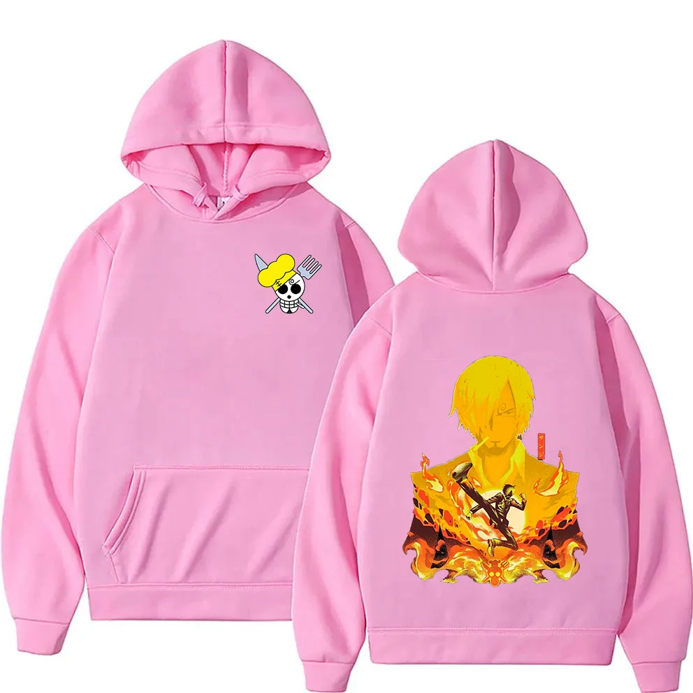 

Anime ONE PIECE Hoodies Sanji casual men's and women's pullover role-playing clothing autumn and winter street clothing