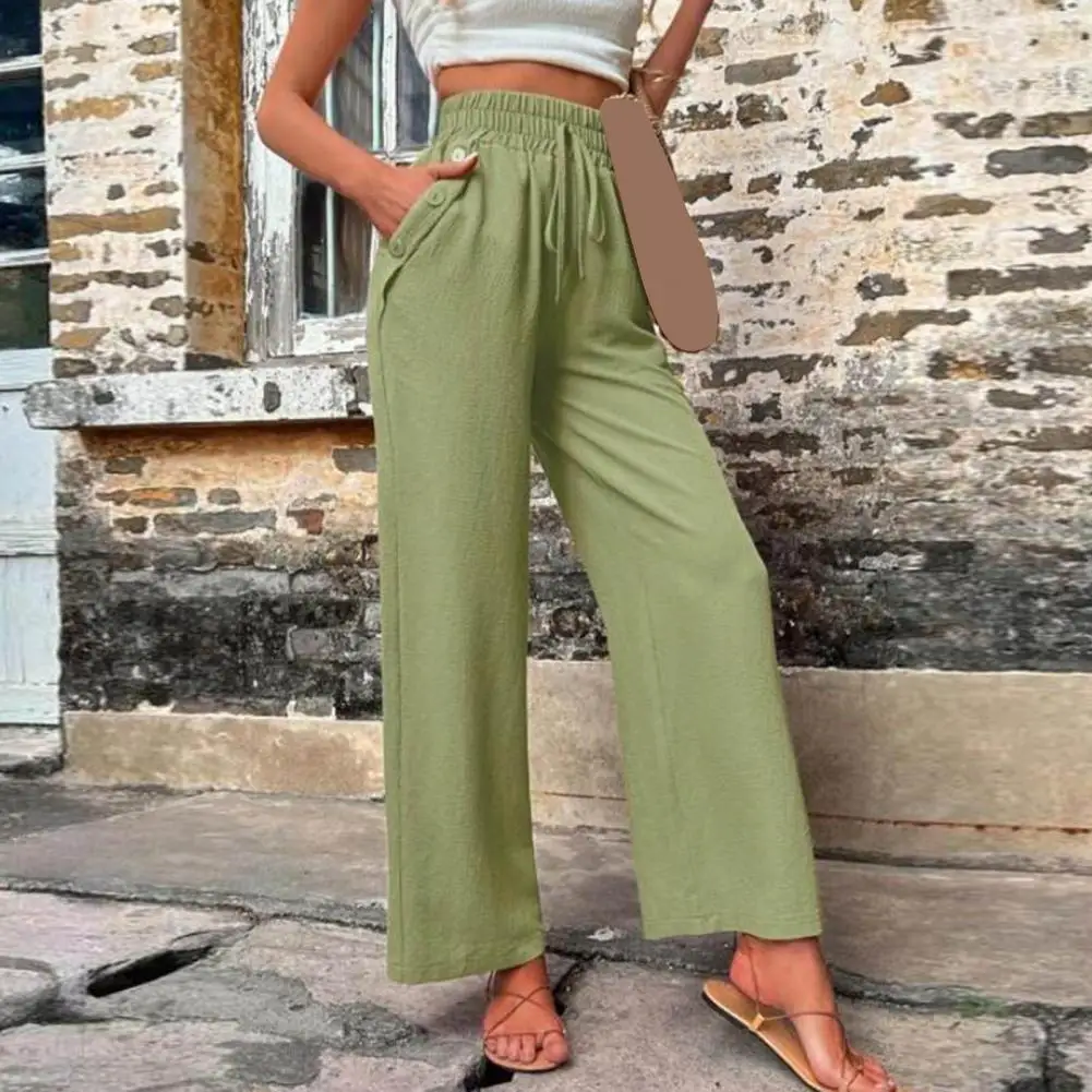 

Loose Trousers Stylish Women's High Waist Wide Leg Trousers Breathable Comfortable Ankle Length Pants for A Casual Elegant Look