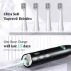 Sejoy Electric Toothbrush Tooth brush USB Rechargeable Adult Ultrasonic Teeth Cleaning 3 Replacement Toothbrush Heads 6