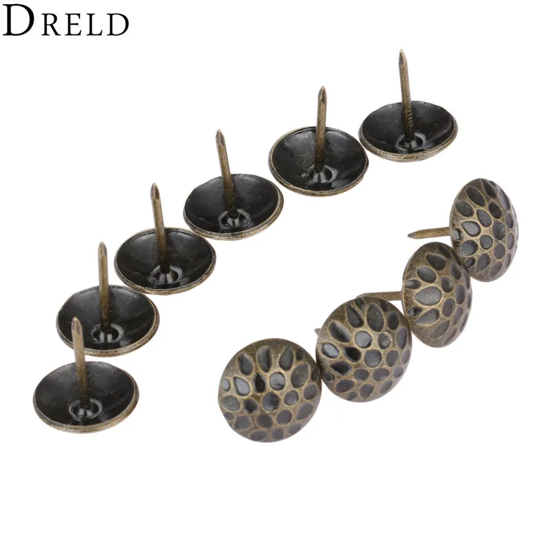 Upholstery Nail 10pcs Upholstery Nail Tachas Furniture Fittings Jewelry Box Sofa Decorative 19*20mm