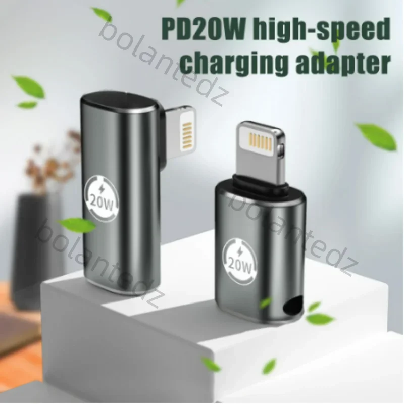 Plug Adapter Quick Charger AC Adapter PD20W Type C Fast Charging for iPhone 13 12 11 USB-C Female to 8-Pin Male Converter OTG Data Sync