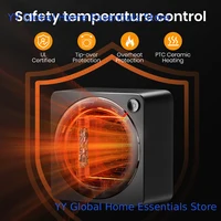 Небольшой персональный обогреватель мощностью 500 Вт: керамический настольный обогреватель PTC с быстрым нагревом и защитой от перегрева для использования в офисе в помещении. — изображение 6