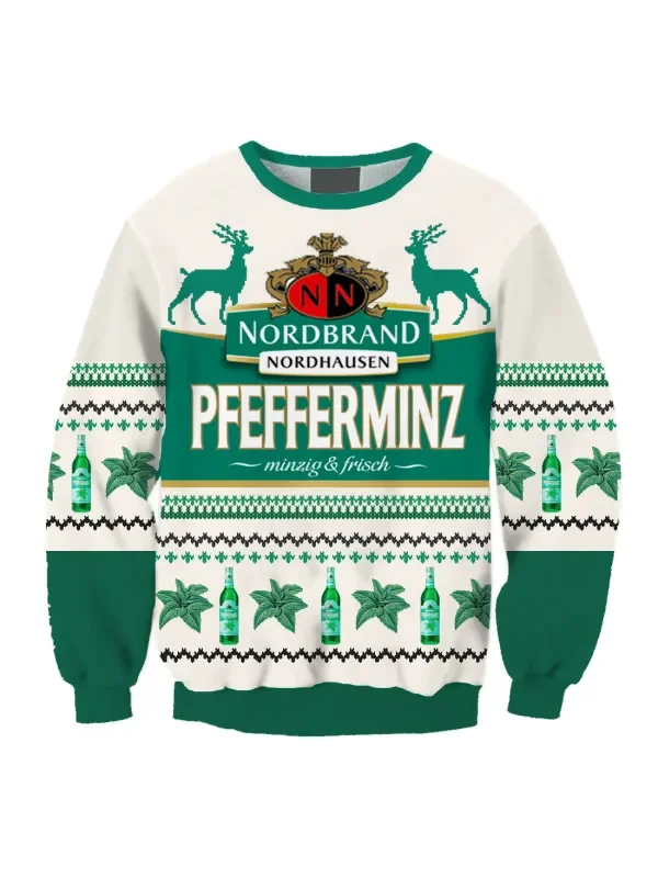 2023 Autumn and Winter New Fashion CPFM KANYE Vintage Street Clothing Christmas Elk 3D Printed Sweatshirt Men's Sweatshirt