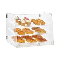 VEVOR Pastry Display Case,2/3Tier Countertop Bakery Display Case, Acrylic Display Box ,Keep Fresh for Donut Bagels Cake Cookie 1