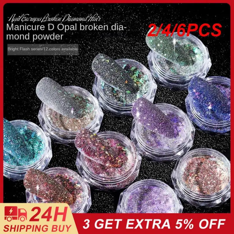 

2/4/6 шт., блестки для ногтей