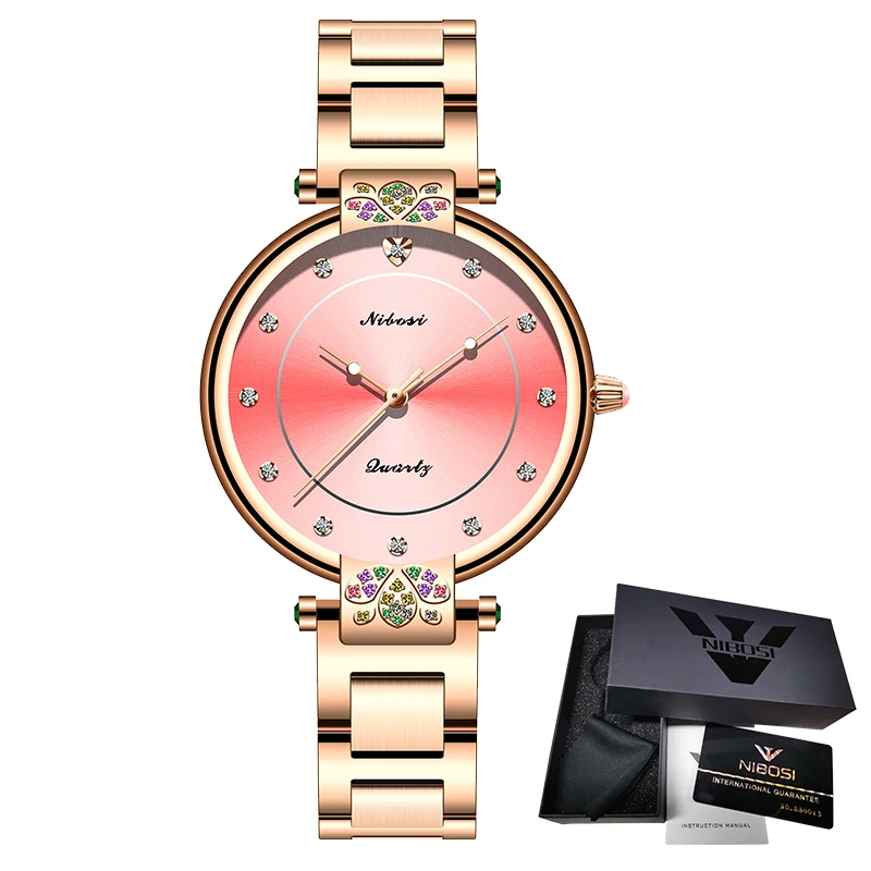 2021 NIBOSI Fashion Ladies Watch Brand Ladies Creative Steel  Women Bracelet Watches Female Waterproof Clocks Relogio Feminino 