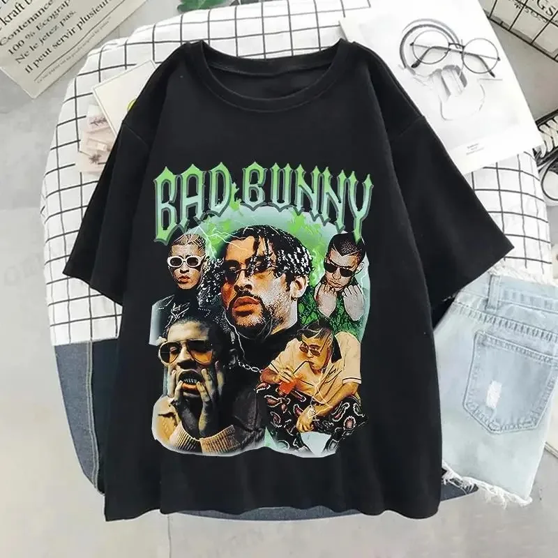 

UN VERANO SIN TI Bad Bunny T Shirt Men Women Fashion Hip Hop Music Albums Y2K Short Sleeve Leisure and Loose Fitting T Shirt