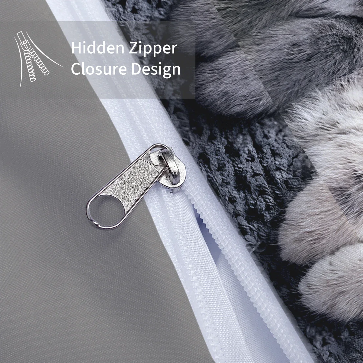 3pcs couple style cute cat print 1quilt cover + 2 pillowcases, skin-friendly, warm, breathable and machine washable, bedding set