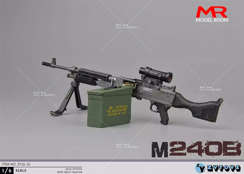 トイガン mzee ZY Toys 1/6th scale M240B GPMG model review - YouTube