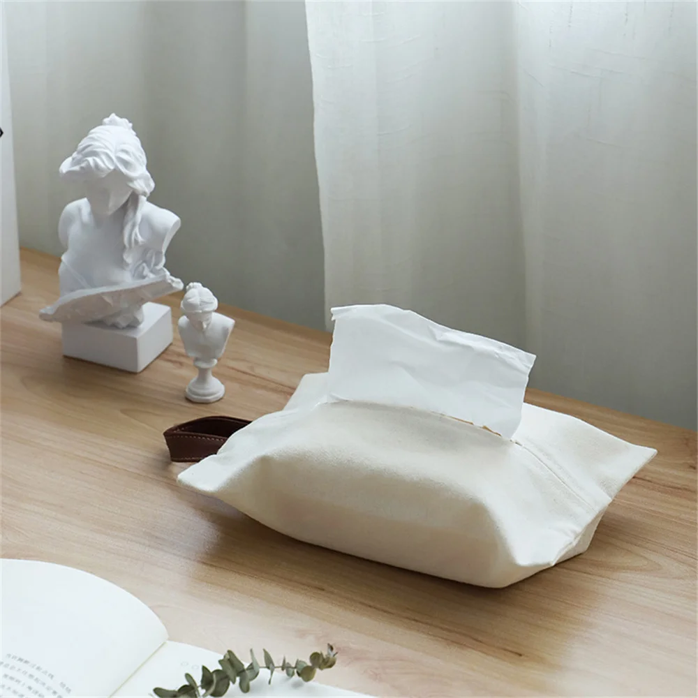 New Japanese Style Jute Tissue Box Hanging Napkin Paper Holder for Living Room Dining Table Car Mounted Tissue Bag Home Decor 3