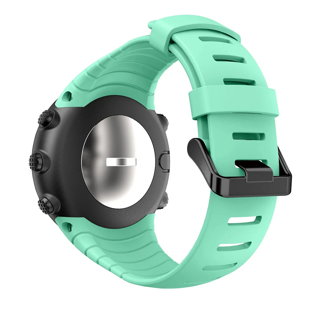 High-Quality Textured Silicone Watchband with Black Buckle