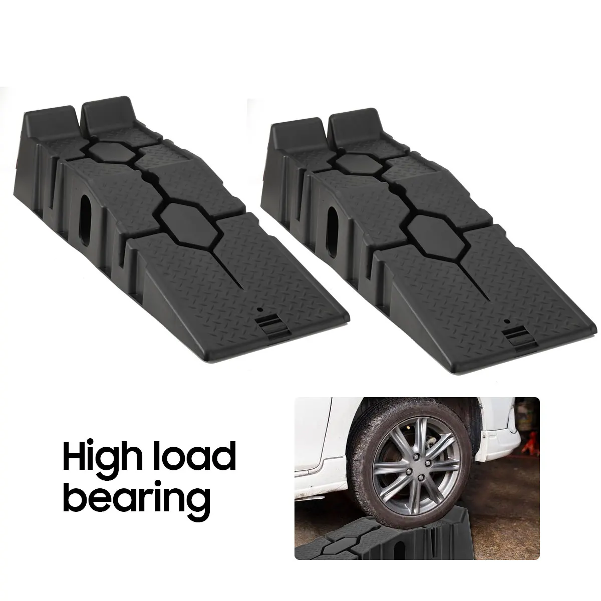 Hochbelastbare Auto-Auffahrrampen 900mm – Reparatur- und Wartungsrampen, Ölwechselhalterung, Leiter, Kunststoffhalterungsplatte, Hebewerkzeug-Set – Detail 7