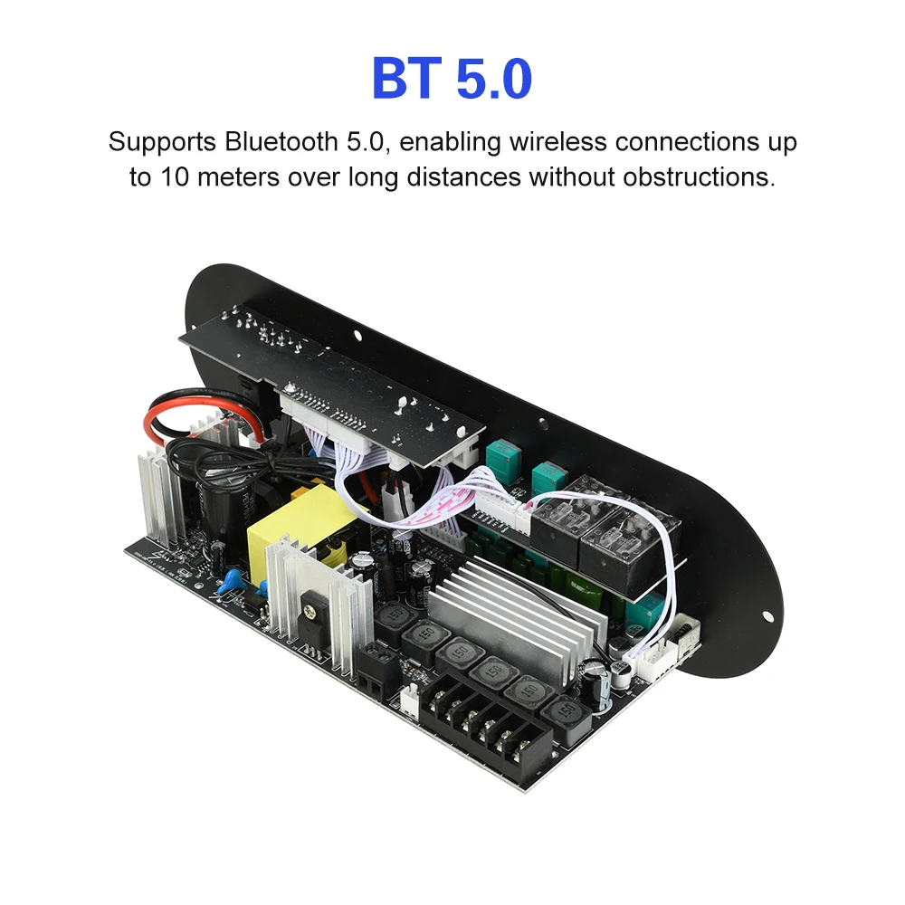 DC 12-19V/AC 110-220V 2.1채널 D800 블루투스 디지털 오디오 앰프 보드 50W+50W+100W 고출력 EU/US