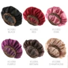2024 New Fashion Satin Sleeping Hat Night Sleep Hair Care Bonnet Nightcap Popular Leopard Silk Wide-Brimmed Shower Cap 2