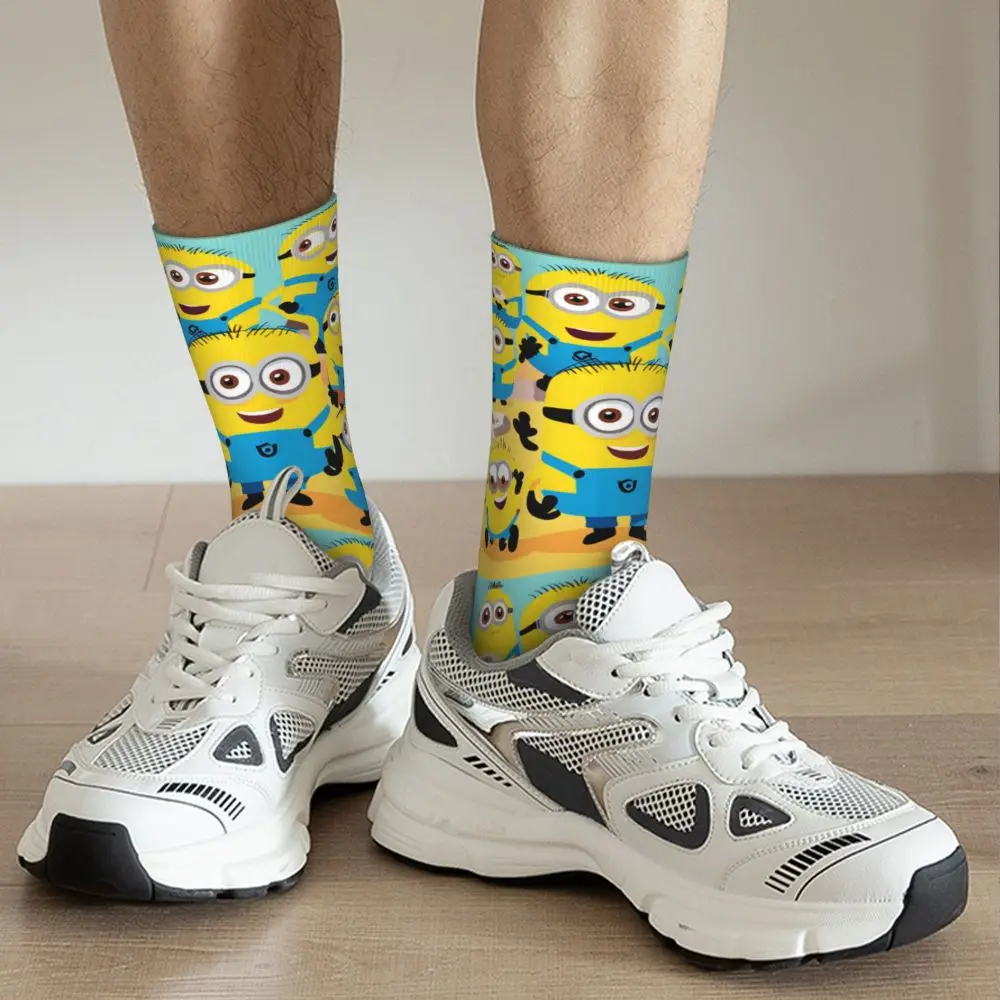 Custom Cool Print M- Minions Cartoon Socks for Women Men Stretchy Summer Autumn Winter M- Minions Bananas Crew Socks 29 Sd9cf436489e14a3abf211d83450eaa35k
