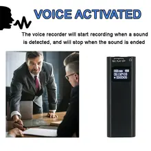 

Mini Portable Digital Voice Recorder MP3 Player Audio Sound Dictaphone Recorder Voice Activated 8GB Recording Device for Meeting