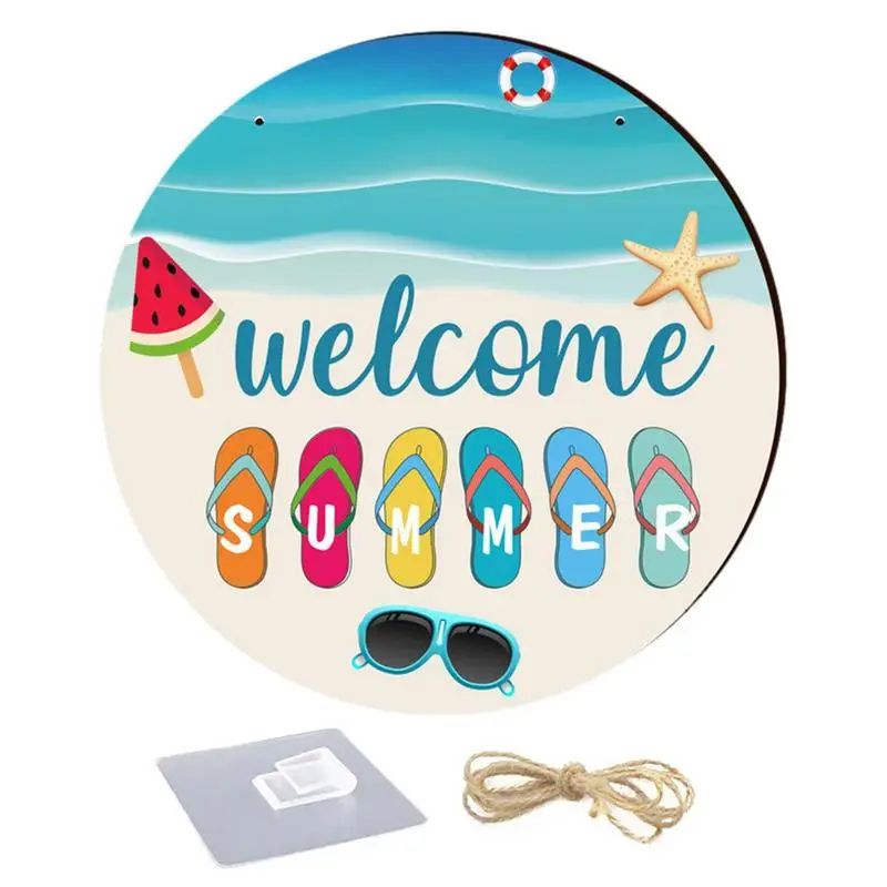 

Пляжный дом, знак приветствия, деревянная дверь, декоративный знак, Пляжная тема со шнурком и крючком, комнатное и уличное летнее украшение для отдыха