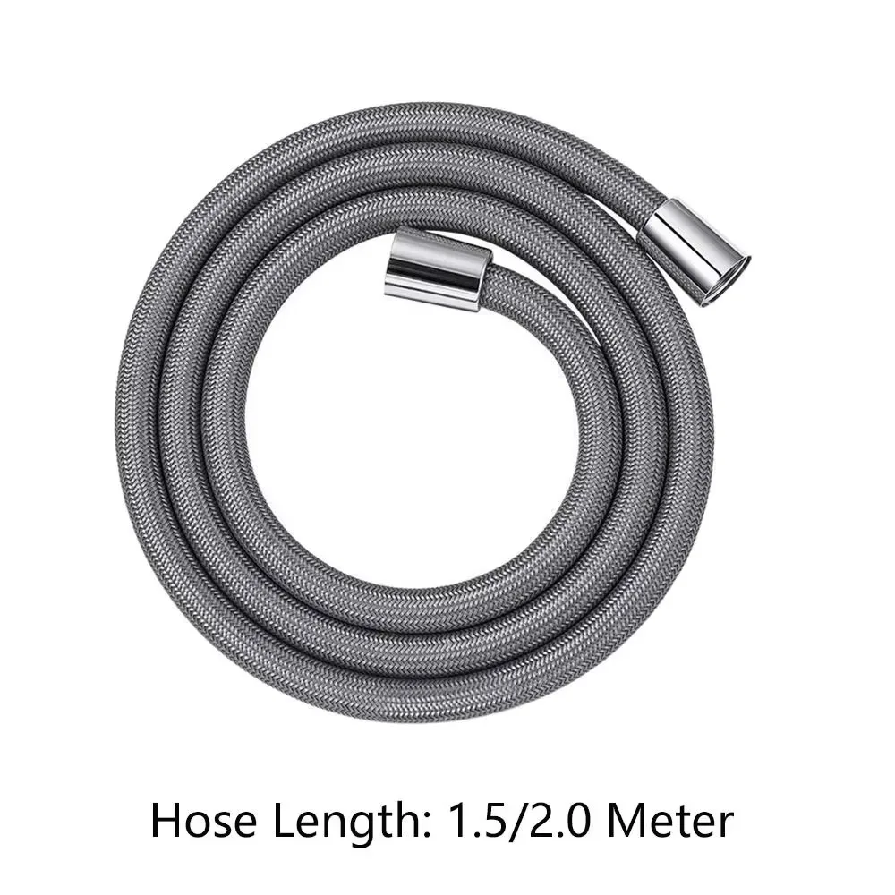 High Quality 1.5/2.0M Bathroom Nylon High Pressure Smooth Shower Hose Flexible Handheld Anti Winding GI/2 Universal Pipe Tube
