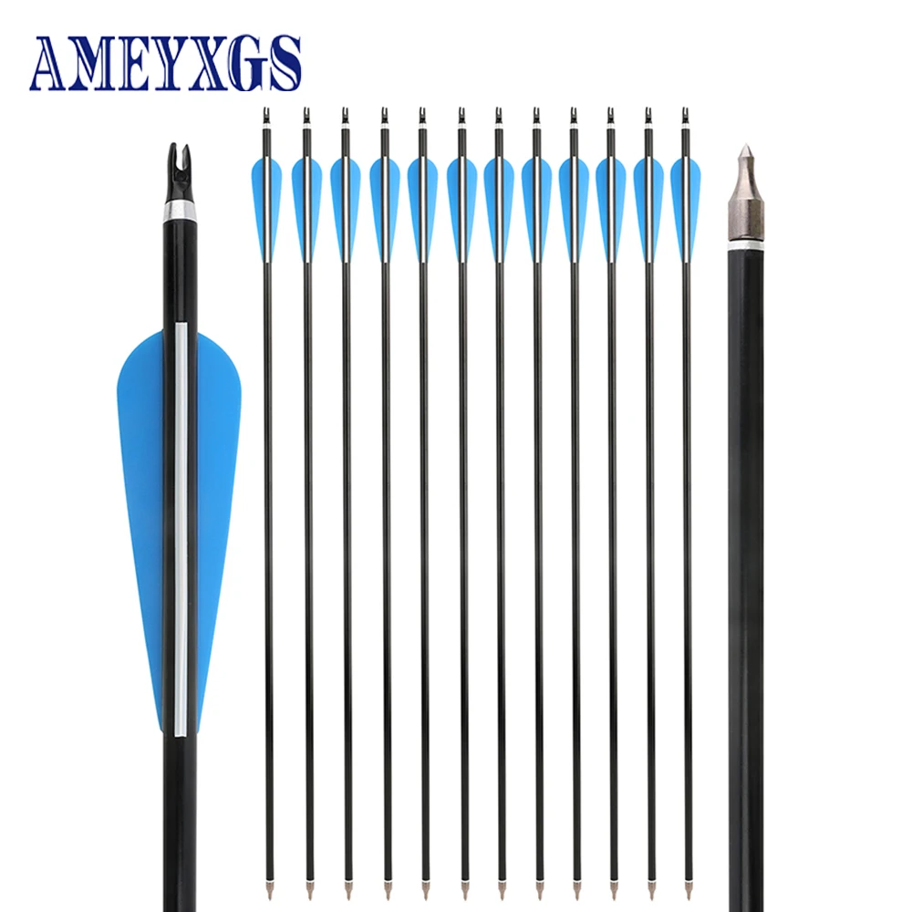 612pcsArcheryAluminiumArrowsAluminumAlloy300SpineArchery