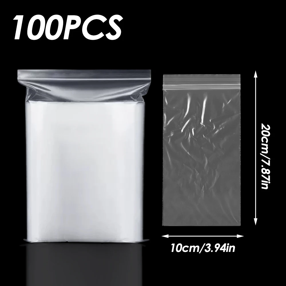 100-Pack Transparent Waterproof Mobile Phone Zipper Pouch