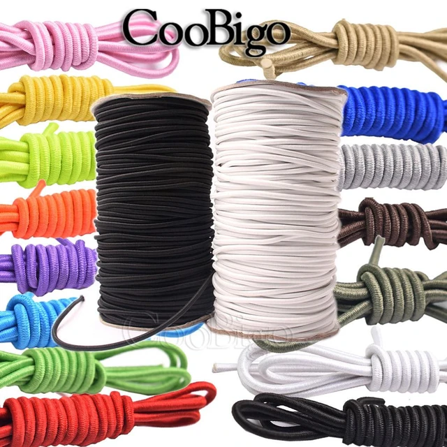 10 Meters 1mm 2mm 3mm Round Elastic Rubber Band Bungee Cord Shock