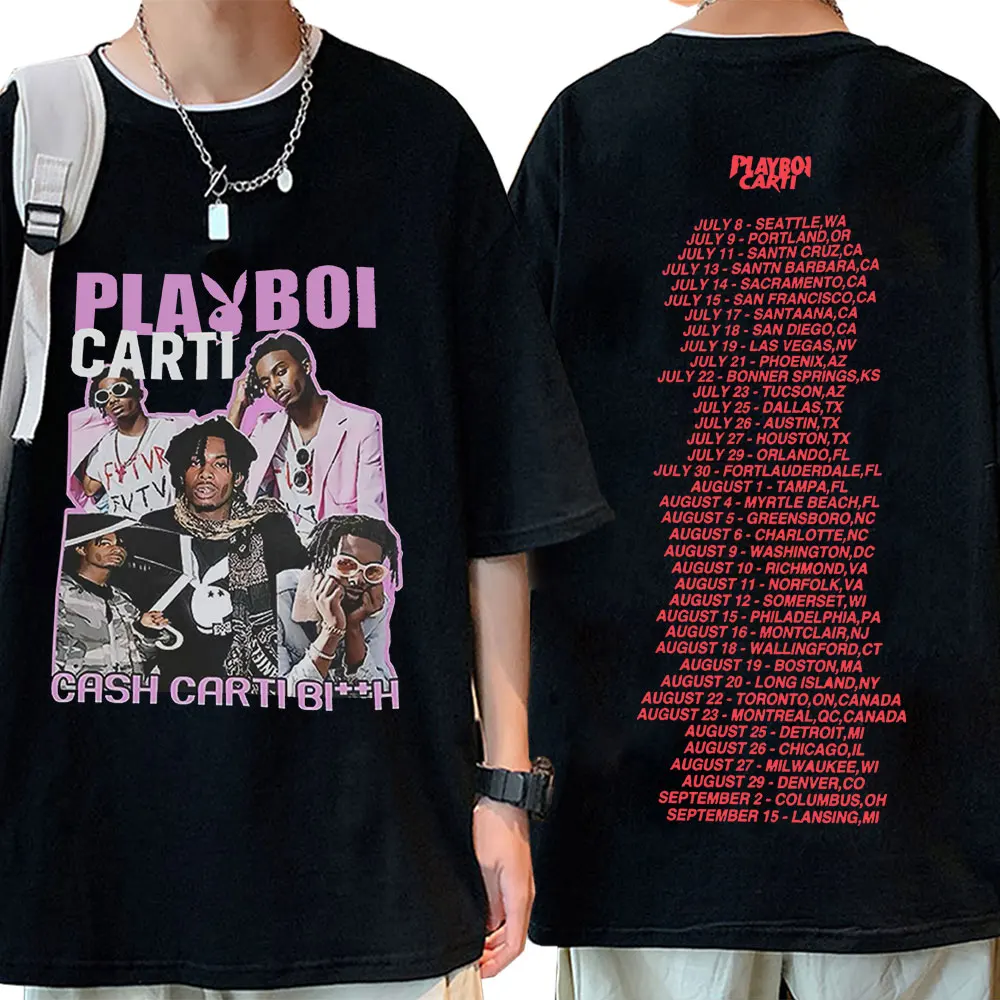 Rapper Playboi Carti Graphic Print T-Shirt Fashion Men's Women's T