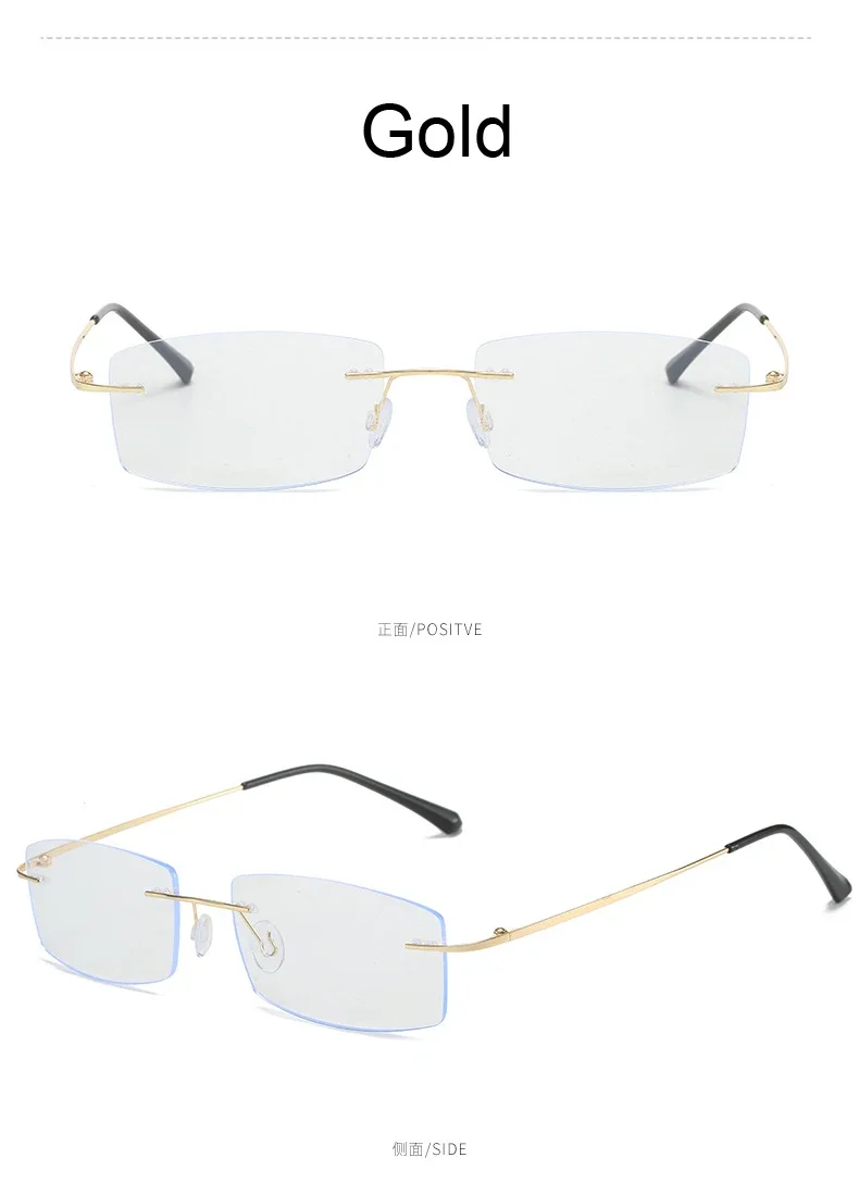 Металлические очки для близорукости без оправы | AliExpress