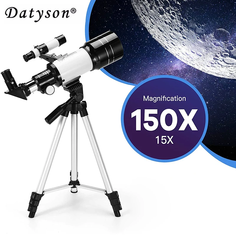 

Datyson 15X-150X Telescope Astronomic for Kids 70 mm Aperture Refractor SpaceTelescopes for Astronomy Beginners for Moon Viewing