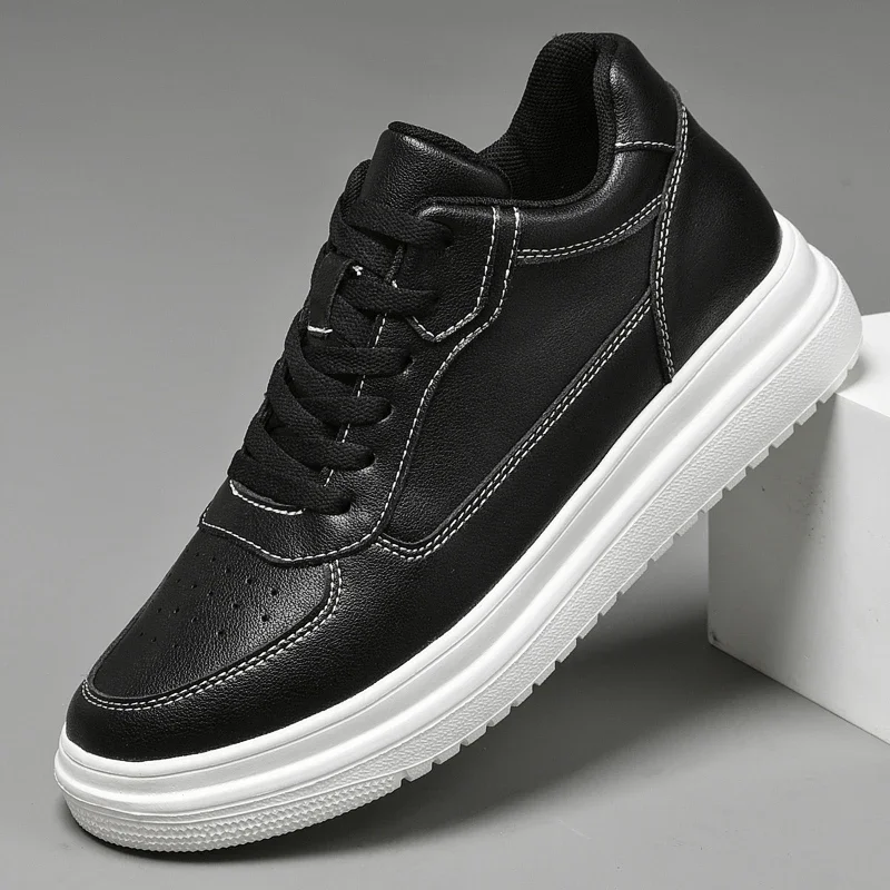Lift Sneakers Man Elevator Shoes Height Increase Insole 8cm White Black Taller Shoes Men Leisure Fashion Sports Plus Size 37-45 4