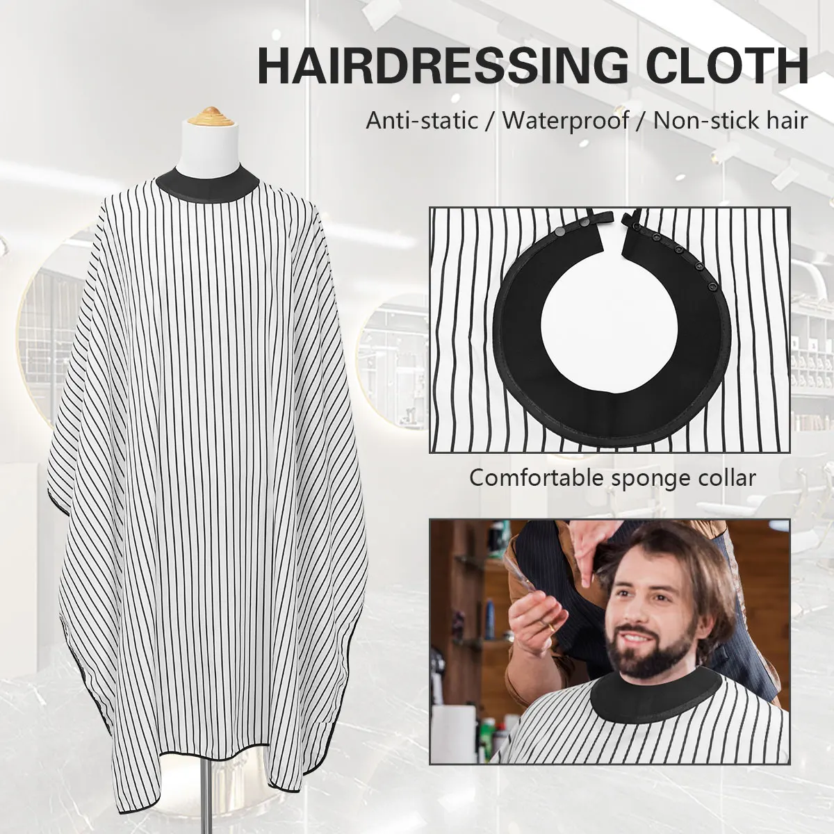 Professional Barber Cape Waterproof Antistatic Haircut Gown Salon Use Quick Dry Hairdressing Apron with Sponge Collar haircut cape hairdressing cape beauty salon apron hairdressing bibs