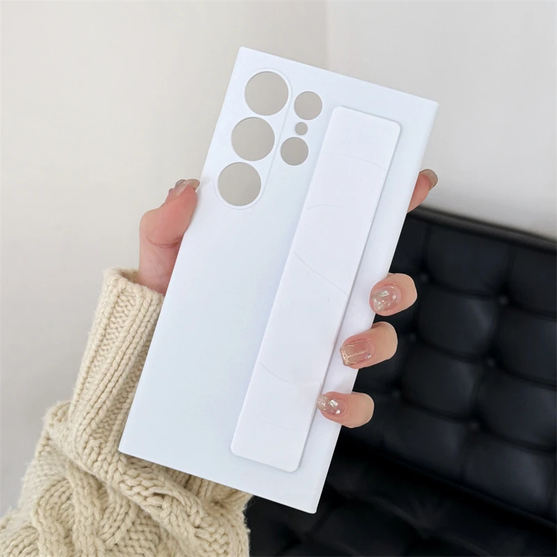 Luxury Elastic Silicone Wrist Strap Shockproof Matte Clear Case