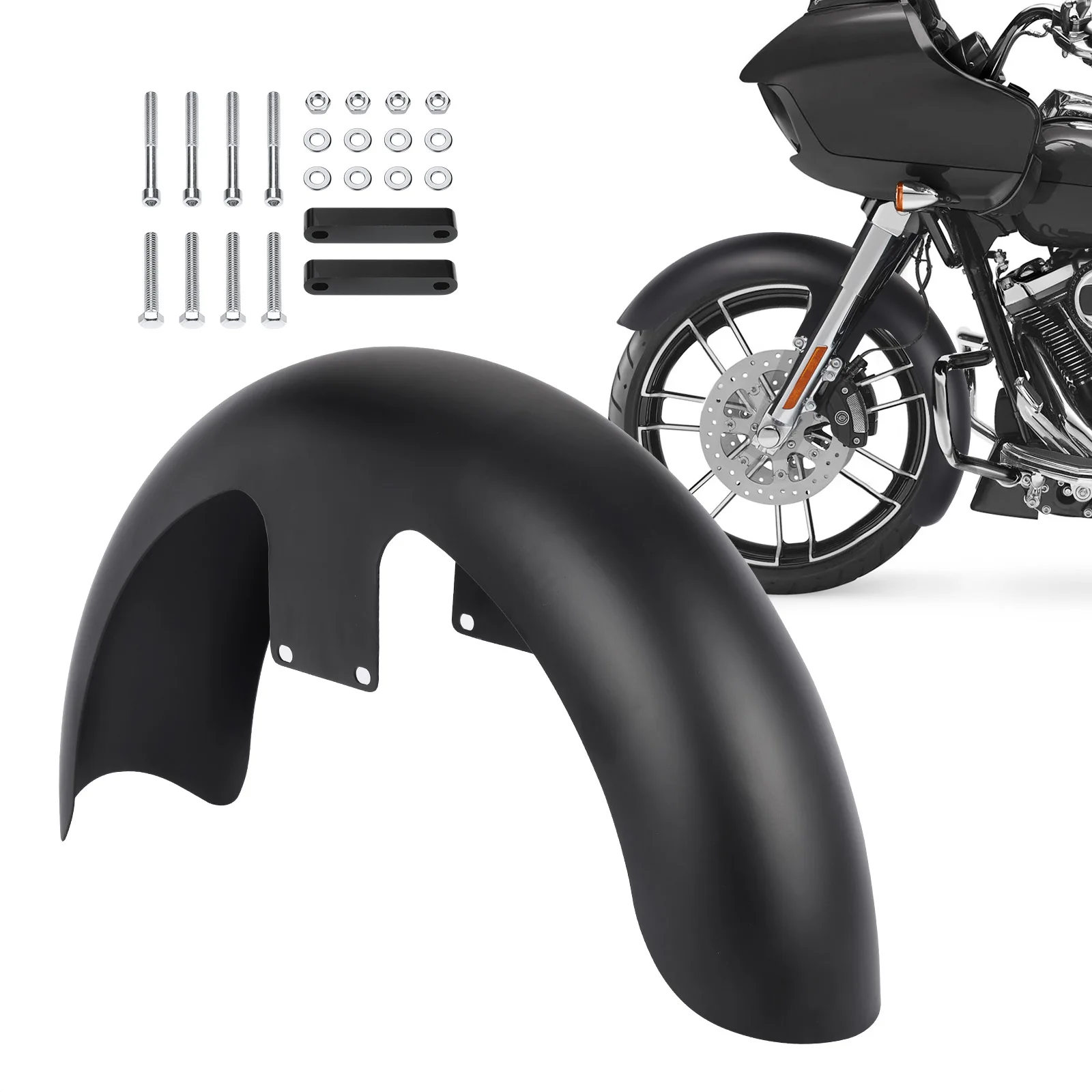 

19" plastics Mudguard Motorcycle Front Fender For Harley Touring Electra Street Glide Road King Ultra Custom Baggers 2014-2021