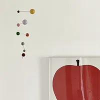 MOMO Russian Dynamic Balance Pendant Dopamine Colourful Ball Hanging Silent Wind Chime Children's Room Wooden Hanging Gift 2