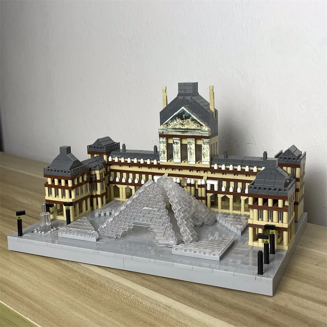 Louvre Museum Micro Mini Building Block Set: Iconic Art Gallery Micro Bricks Model, Exquisite Detailing, High-Quality Material 2