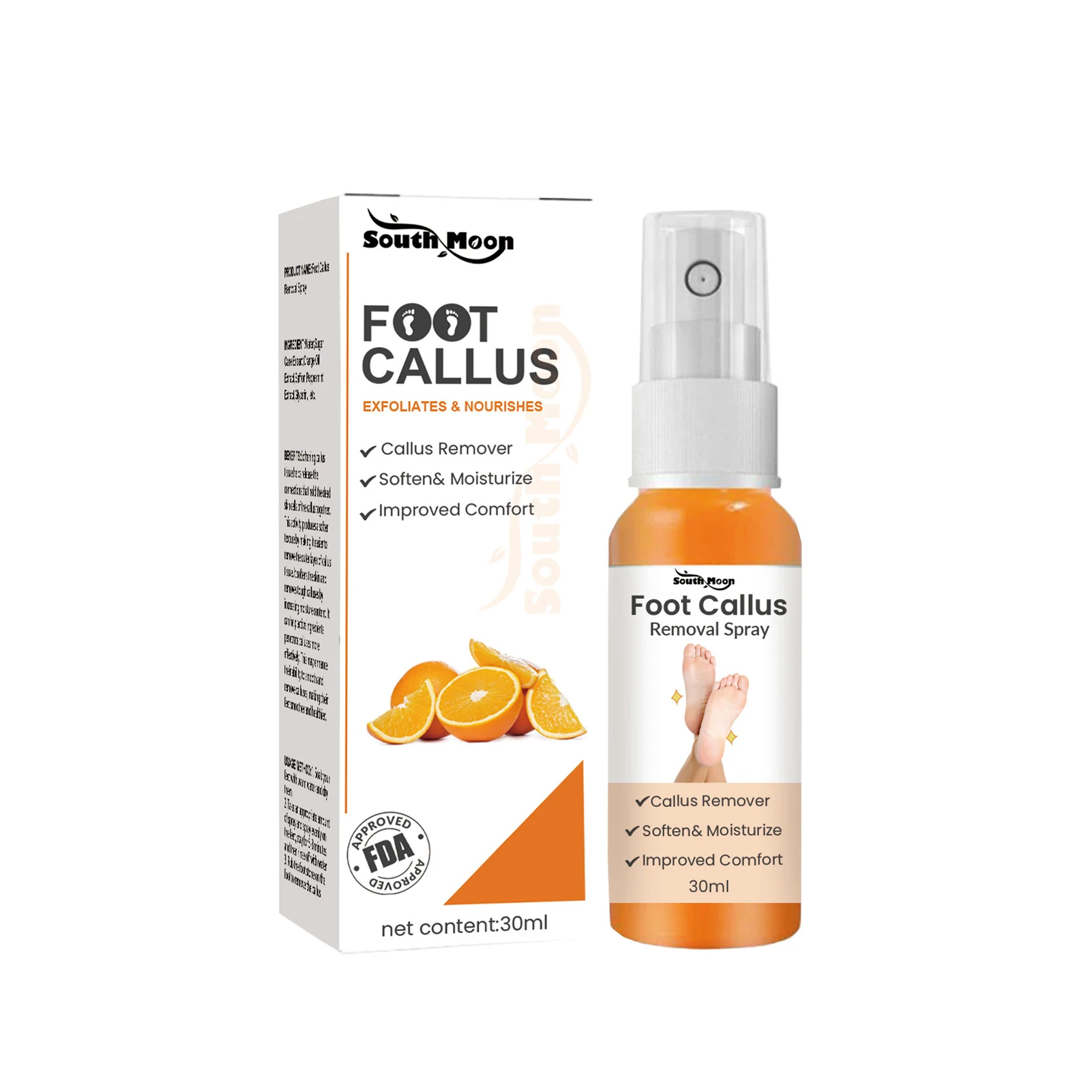 

30ml Feet Dead Skin Remover Instant Exfoliating Peel Foot Spray for Cracked Rough Heels Dry Toe Skin