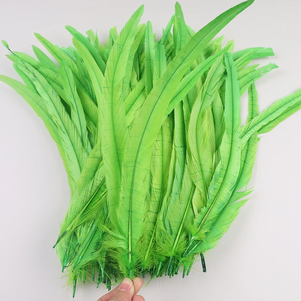 Rooster Feathers 50Pcs 35-40cm Rooster Tail Feathers for Crafts Carnival Accessories Natural Long Plumes Chicken Decoration Feather Headdress