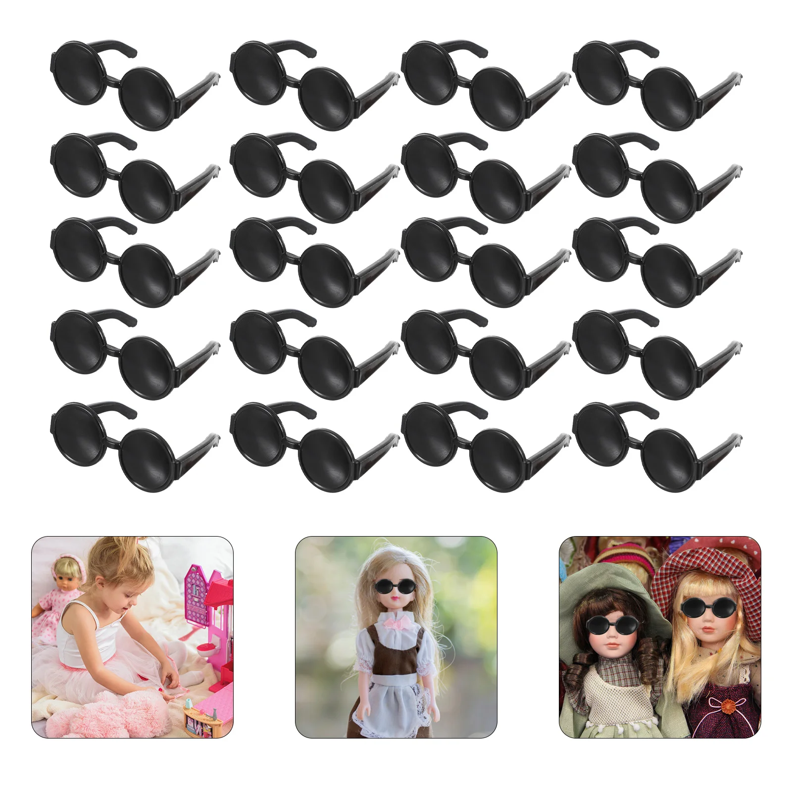 60pcs Eyeglasses Black Sunglasses Glasses Accessories Dress Photo Props