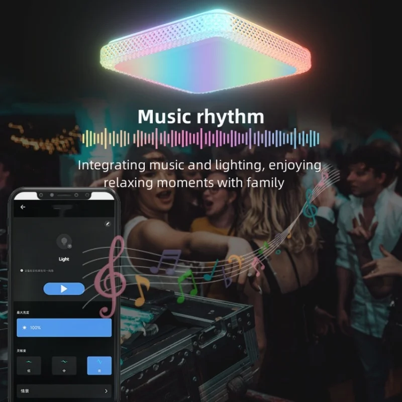 كاكاكلي إضاءة سقف LED ذكية RGB