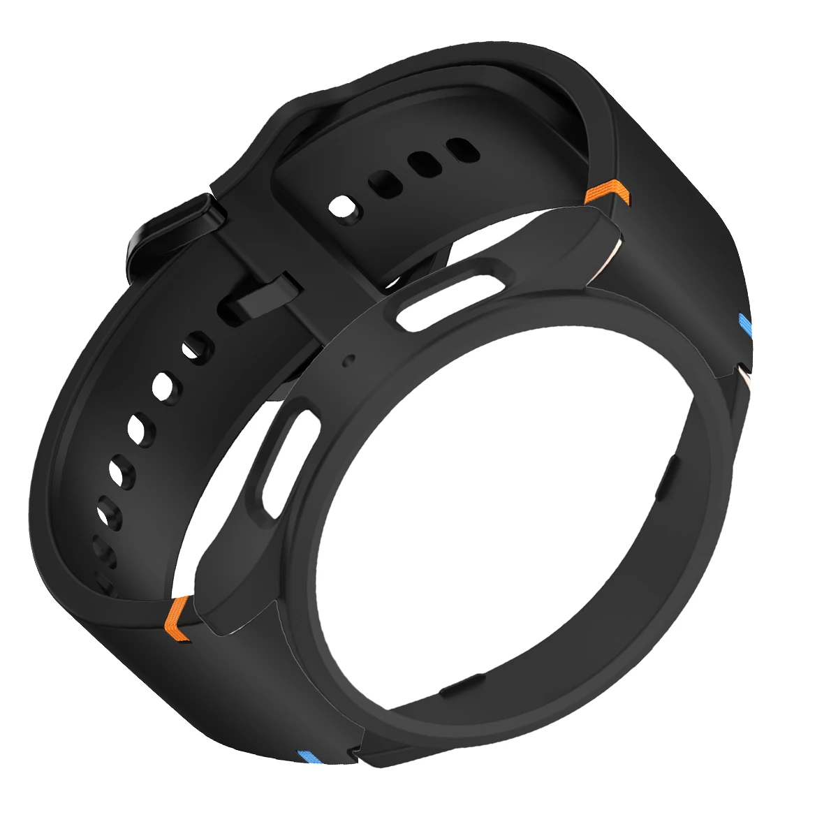 Silicone Band with Protective Bumper Case & Strap