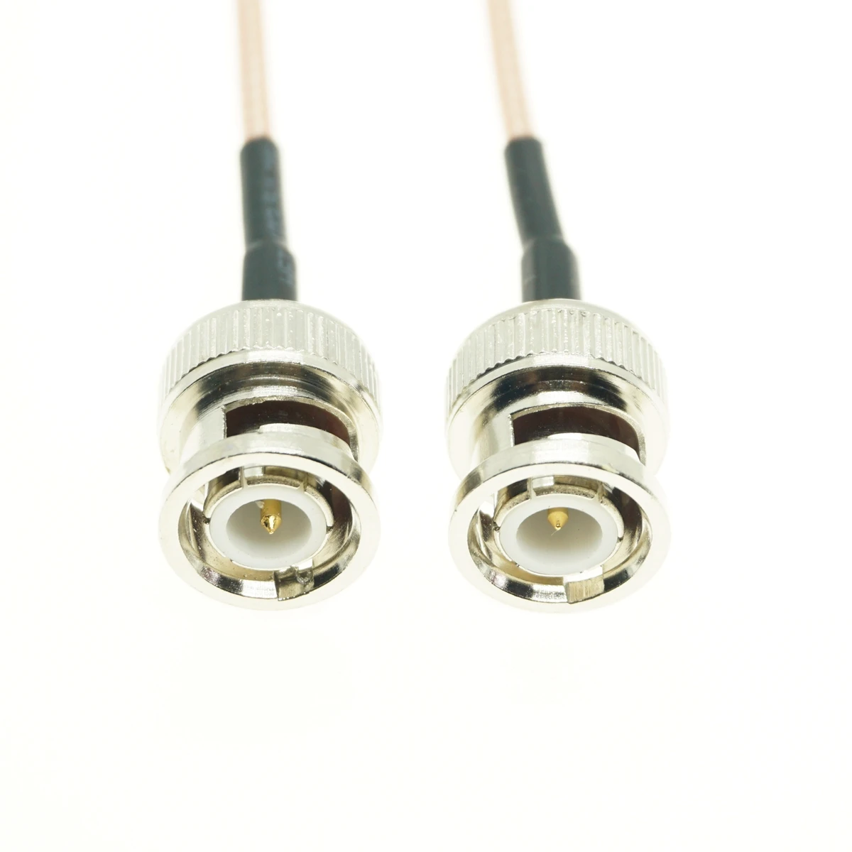 High-Quality BNC Male to Male Crimp Connector Coaxial Cable - 50 Ohm Copper Brass