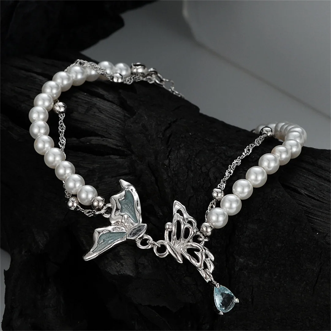 

MeiBaPJ S925 Sterling Silver Personalized Fashion Alien Butterfly Bracelet Fine Party Jewellery for Woman Chaopai Free Shipping