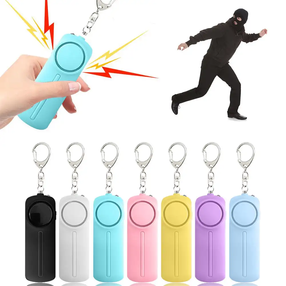 

Portable 130dB Self Defense Alarm ABS Personal Safety Alarm With LED Anti-Pervert High-Pitched Emergency Alarms For Women Child