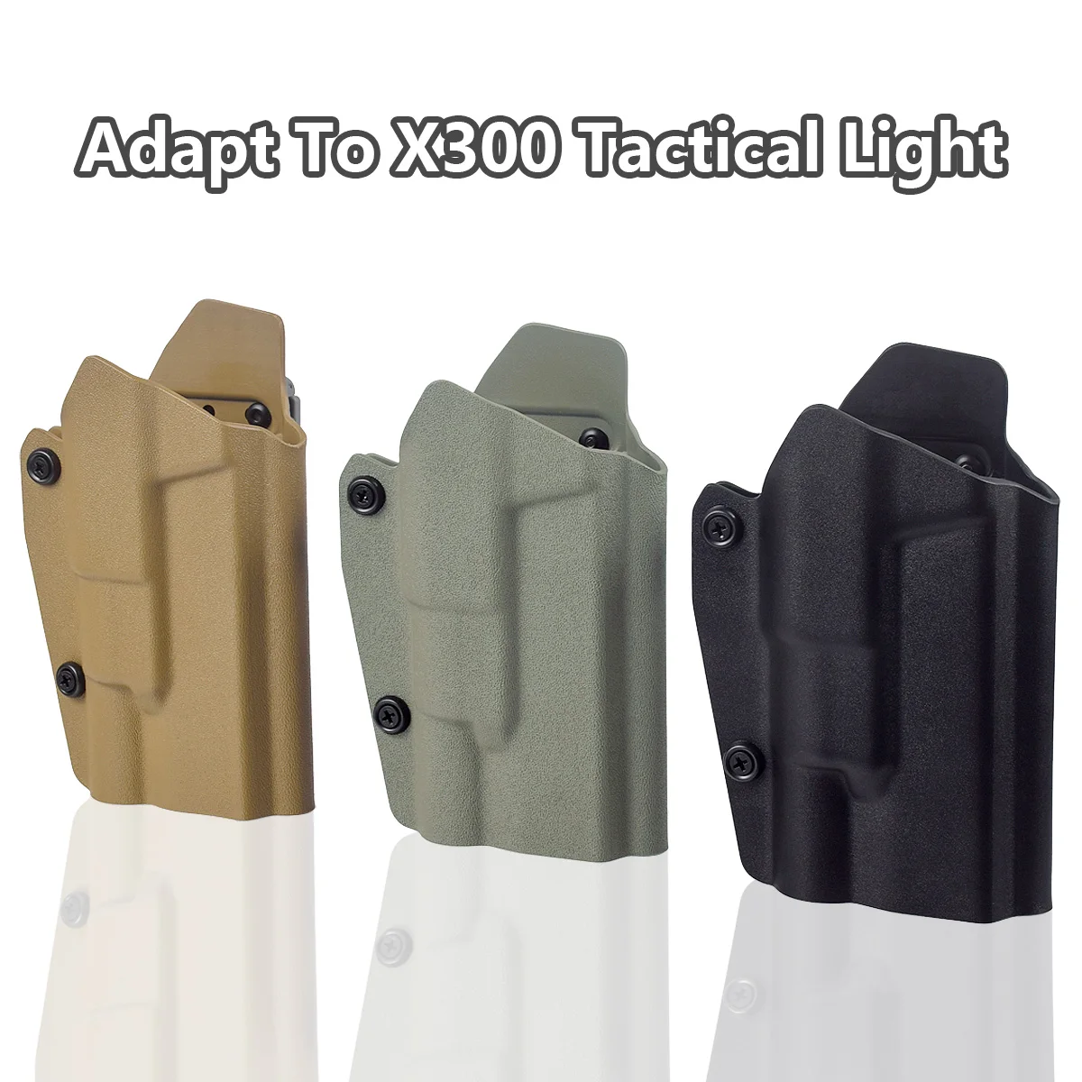 Description Picture 2 of itemGlock17 Glock19 Kydex Holster Waist OWB Quick Release Pistol Light Holsters Mounted Surefire X300U X300 X300V For Glock 17 19