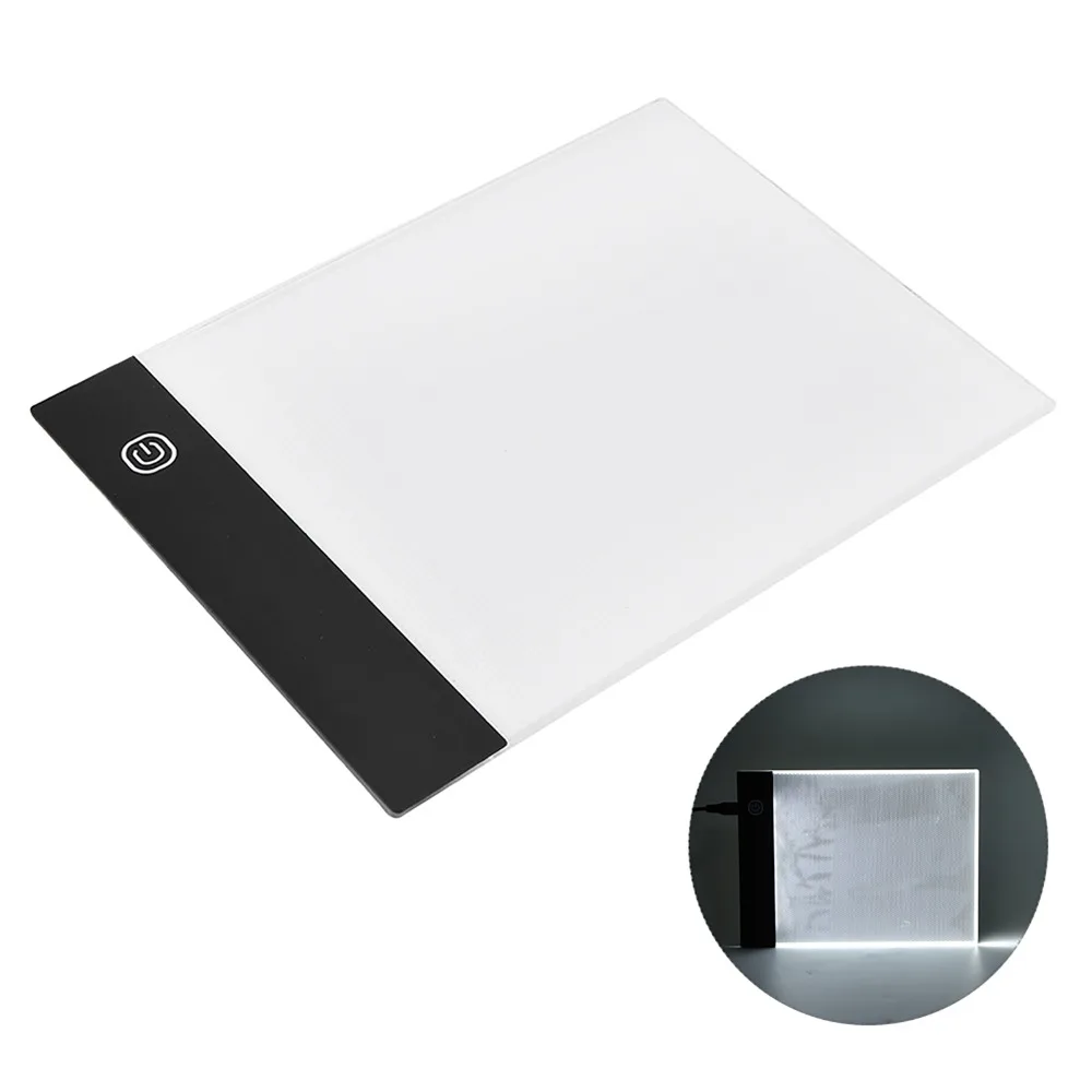 A6 컴팩트 LED 라이트 패드 초박형 고투과율 드로잉 라이트 박스 USB 전원 디밍 가능 밝기 조절 아트 카피 보드
