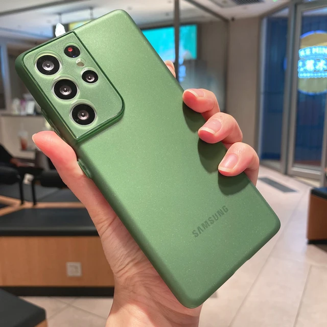 0.3mm Slim Soft TPU Phone Case For Samsung Galaxy S22 S21 Plus Note 20 Ultra Thin Matte Cover For Samsung Galaxy A52 A72 Case Dark Green