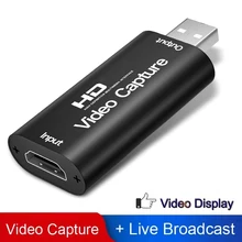 메탈 HDMI 호환 4K to USB2.0 비디오 캡처 카드 비디오 그래버 레코드 박스 (PS4 게임, DVD, 카메라 녹화, 라이브 스트리밍용)
