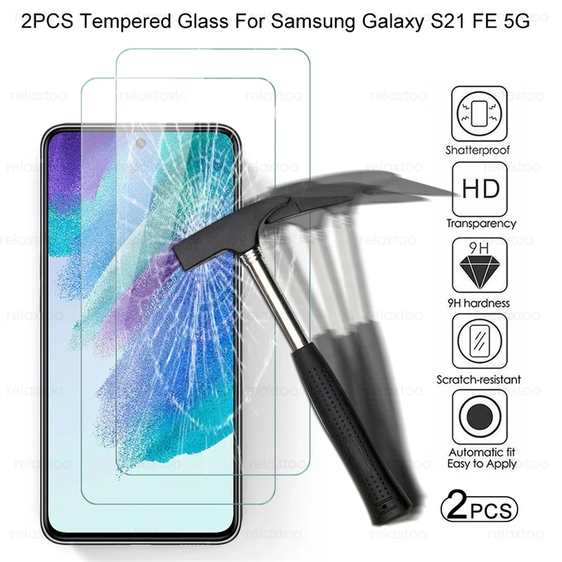 Закаленное защитное стекло 9H для Samsung Galaxy S20 S21 FE S22 S23 Plus S21 + S22 + S23 + S20FE S21FE, 2 шт.