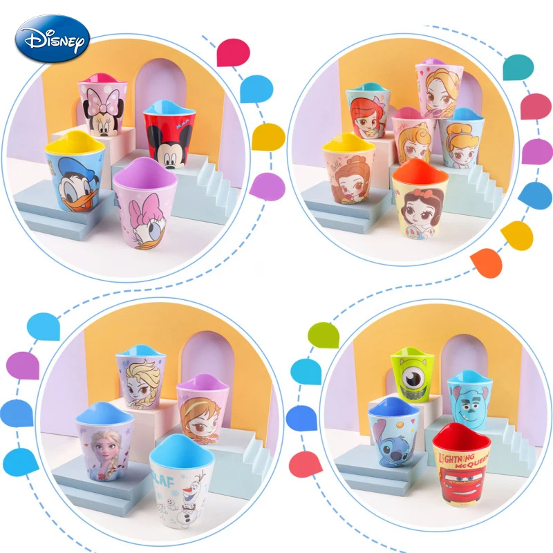 Disney Kids Cartoon Cups Stitch Mickey Minnie Mouse Drink Water